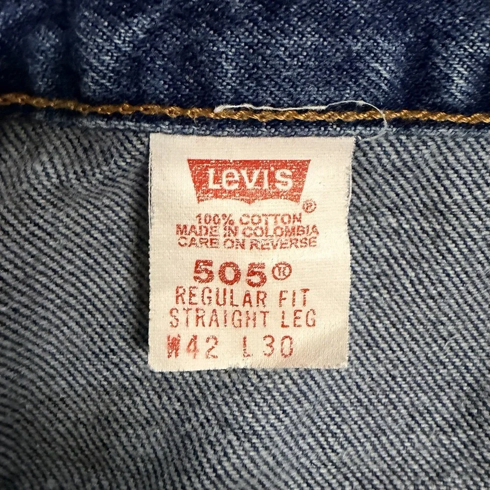 Levi's 505 Men's Jeans 42x30 Medium Blue Regular Straight Leg
